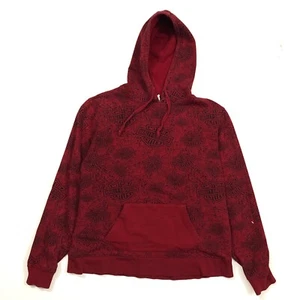 Womens Harley Davidson Pullover hoodie Medium All over Print Logo Red Black - Picture 1 of 16