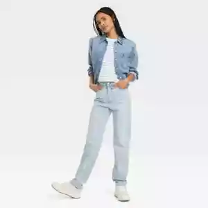 Women's High-Rise 90's Straight Jeans - Universal Thread - Picture 1 of 3