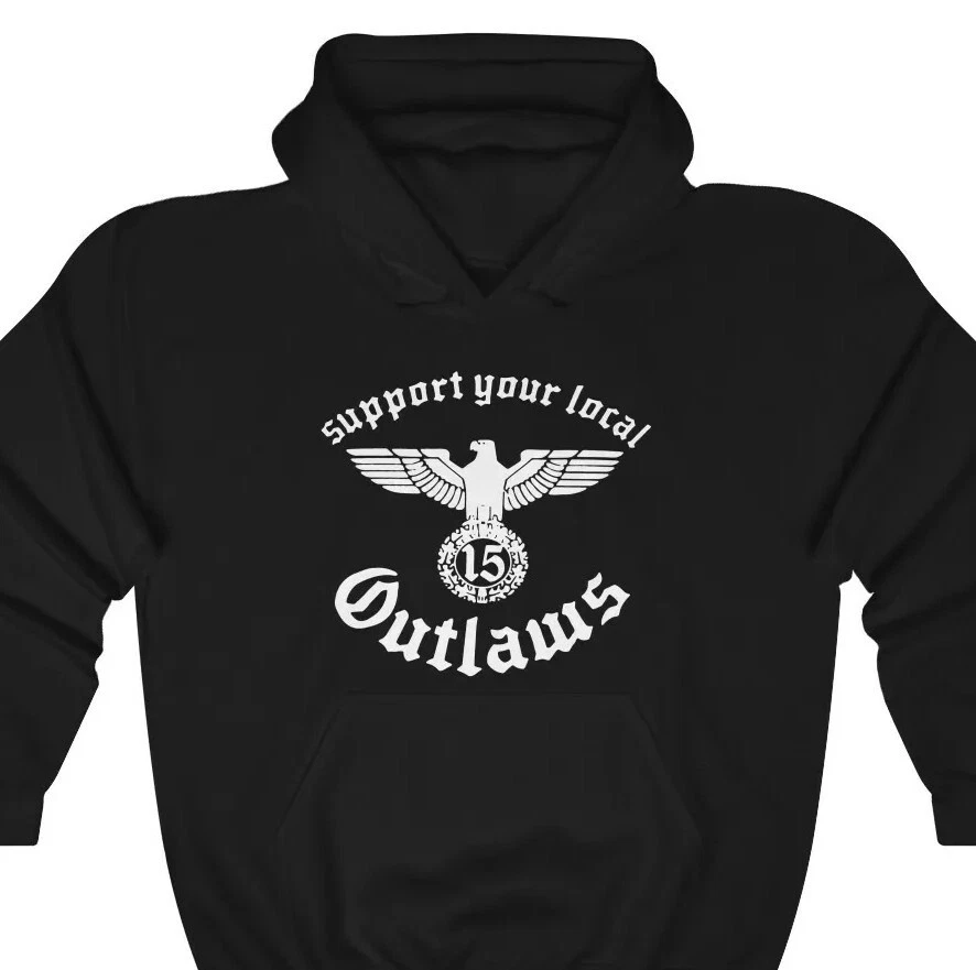 Support Your Local Outlaws Motociclista Motocicleta MC Outlaw Sudadera con Capucha Sudadera con Capucha Foto 1 de 1