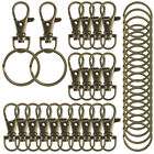 20er Set flache Schlüsselanhänger mit Metallverschlüssen