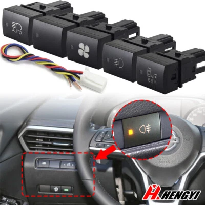 For Nissan Qashqai J22 2021-2023 LED Push Buton Switch Dashboard Control Black - Image 1 of 4