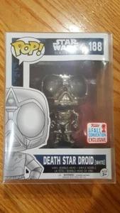 NYCC 2017 EXCLUSIVE! FUNKO POP! Star Wars Death Star Droid w/STICKER+PROTECTOR - Picture 1 of 2