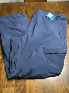 Columbia Herren Powder Stash Omni-Tech Ski Schnee Hose 4XL/36 Zoll Schrittlänge marineblau neu mit Etikett - Bild 1 von 10