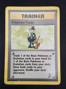 Pokemon Trader 106/130 Base Set 2 Rare Vintage Pokemon Card - Picture 1 of 10