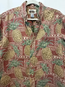 REYN SPOONER Herren Aloha Freizeithemd Gr. L Pineapple Designed by Eddy Y - Bild 1 von 10