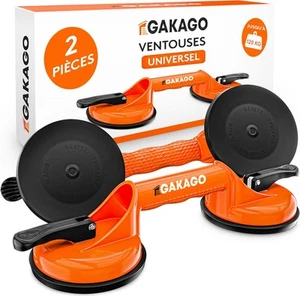 Gakago ventouses (pack de 2) - poignã©es ergonomiques et antidã©rapantes - ve... - Afbeelding 1 van 1