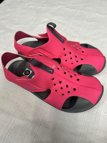 Scarpe sandali Nike Sunray Protect 2 Hyper rosa acqua 943826 605 bambina taglia 3 anni nuovi con etichette
