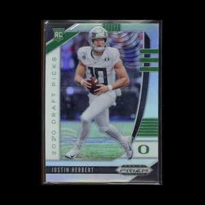 2020 Panini Prizm Draft Picks #102: Justin Herbert Prizm Silver Rookie RC - Picture 1 of 2