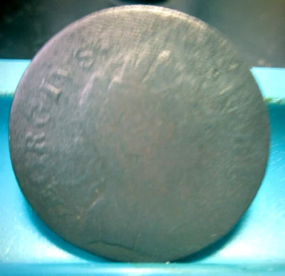 1774 - Great Britain 1/2 Penny -  G/VG - Machins Mills - Rare Date     ( RR-17 ) - Image 1 of 2