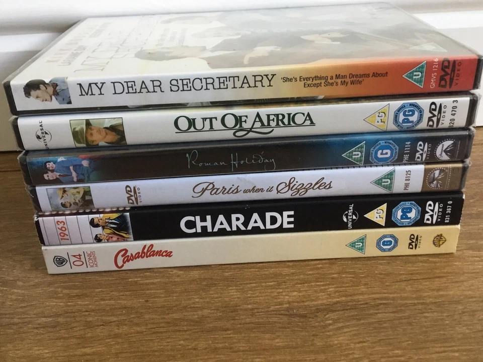Bundle of 6 DVDs Old Classics Charade Casablanca Audrey Hepburn - New & Sealed - Image 1 of 3