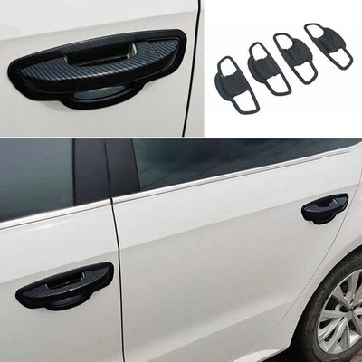 Para Volkswagen Golf MK6 2010~2013 exterior puerta exterior fibra de carbono tazón moldura Foto 1 de 4