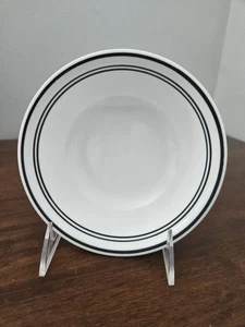 Corelle Classic Cafe Black Stripe & trim Cereal Bowl, 6 1/4" - U S A - EUC - Picture 1 of 5