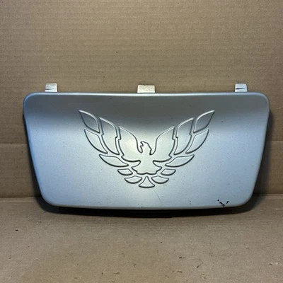 Серебряная крышка номерного знака 1998-2002 Pontiac Firebird Trans AM (передняя) - Изображение 1 из 4