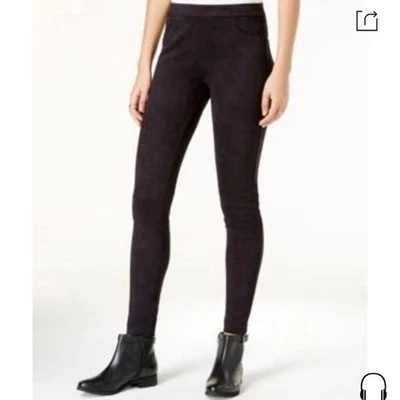 Sanctuary Grease Faux Suede Leggings in Black - Image 1 of 4