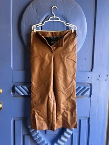Pantalone Bagatelle ecopelle marrone taglia M così com'è chiusura a bottone necessita di riparazione - Foto 1 di 5