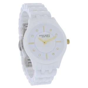 Orologio Anne Klein Donna Bracciale Ceramica Bianca Set Cristallo Quarzo 12-7740WTST - Foto 1 di 4