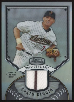 Parche Craig Biggio #BS-CAB 2007 Bowman Sterling Relic Refractor Astros GU/199   Foto 1 de 3
