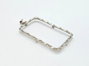 Sterling Silver Bezel For 1oz Silver PAMP Suisse Bar **Four Prong** #5 - Picture 1 of 4