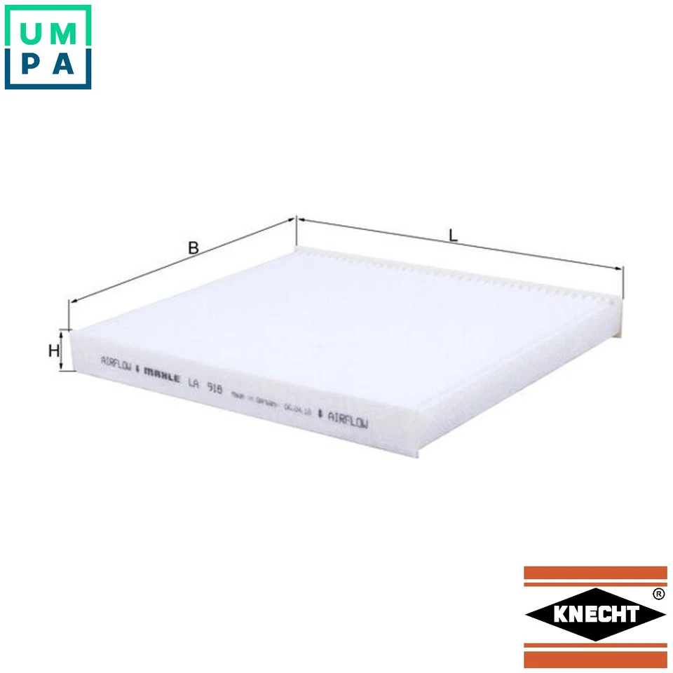 FILTER CABIN AIR LA 918 FOR BMW X5/SAV/F15/F85/E70 X6/SAC/E71/E72/F16/F86 2.0L - Image 1 of 4