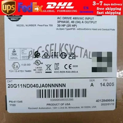 Neu AB 20G11ND040JA0NNNN PowerFlex luftgekühlt 755 AC Laufwerk USA kostenlose Steuern - Bild 1 von 2