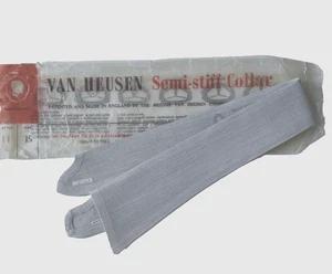 Vintage Van Heusen collar GREY size 15 UNUSED style 11 mid 20th century - Picture 1 of 4