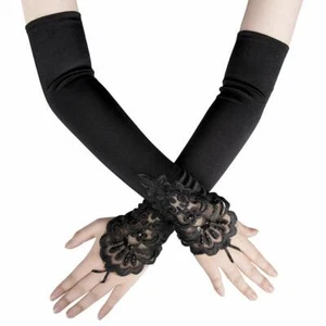 Guantes Largos de Ópera Sin Dedos Noche Fiesta Nupcial Guantes para Disfraz de Halloween - Imagen 1 de 10