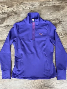 New Puma Golf Ladies Gamer 1/4 Zip Purple Small S Womens Pullover - Picture 1 of 3