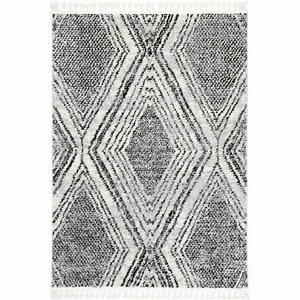 Gueliz Moroccan Berber Style Grey Black Tribal Modern Floor Rug - 4 Sizes **NEW* - Picture 1 of 30