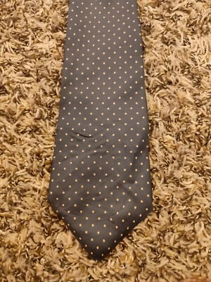 Stafford Neck Tie Adult Mens Grey Polka Dot 100% Silk USA Made Necktie - Image 1 of 4