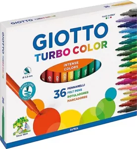 TURBO COLOR GIOTTO - 36 PENNARELLI PUNTA FINE 2,8MM - BASE ACQUA - Foto 1 di 1