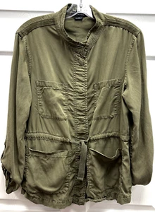 Camicia Social Standard Sanctuary donna LS verde militare manica arrotolabile taglia M cravatta - Foto 1 di 7