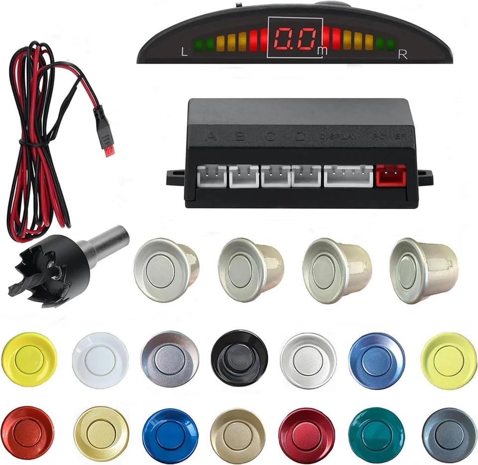 Car Reverse Backup Parking Sensor Radar System Kit the LED Display with 3 Colors - Image 1 of 4