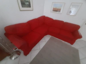 Ecksofa EKTORP 4 Sitzer von IKEA (weinrot) an Selbstholer in 15366 Neuenhagen - Bild 1 von 1