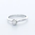 1/3ct G SI1 Round Natural Certified Diamonds 18kw Gold Classic Side-Stone Ring