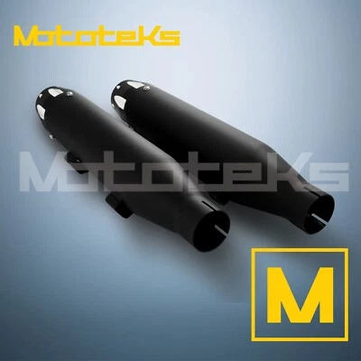 HARLEY SPORTSTER SLIP ON MUFFLER 3" EXHAUST BLACK 2014 ABOVE - Image 1 of 4