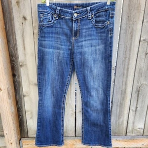 Kut From The Kloth Boot Cut Jeans Damen Gr. 14 Blau Denim Dark Wash Pattentaschen - Bild 1 von 14