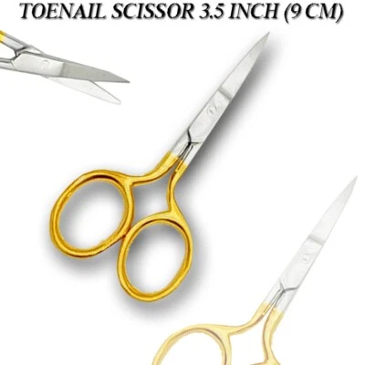 ATOZ SCISSORS Professionelle fingerdicke Zehennagelschere gerade goldene Schere 3,5 Zoll
