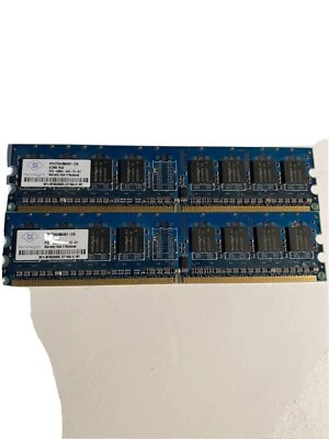 NANYA 512 MB X 2 PC2-4200 DDR2-533MHz NT512T64U88AOBY - Image 1 of 2