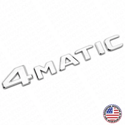 17+ OEM ABS 4 Matic Emblem 3D Chrome Trunk Logo Badge Decoration AMG Modified - Image 1 of 4