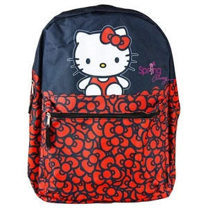 Hello Kitty Black Red Bow Backpack 16 inch - Picture 1 of 4