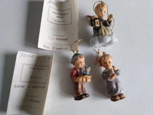 Set 3 Hummel Goebel Christmas Ornaments COA Jolly Surprise, Angel, Night Gown - Picture 1 of 3