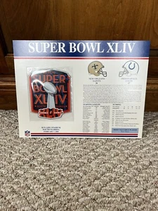 Willabee & Ward SUPER BOWL XLIV PATCH su Stat Card Saints vs. Colts - Foto 1 di 5