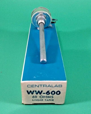 CENTRALAB WW-600 60 OHM 5W LINEAR TAPER POTENTIOMETER - Image 1 of 4