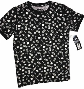 Disney Star Wars Camicie Bianco Nero 10-12 Alleanza Ribelle Impero Galattico Nuove - Foto 1 di 6