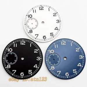37mm Blue/Black/White Watch Dial Green Luminous Fit ST3621 6497 Movement - Picture 1 of 9