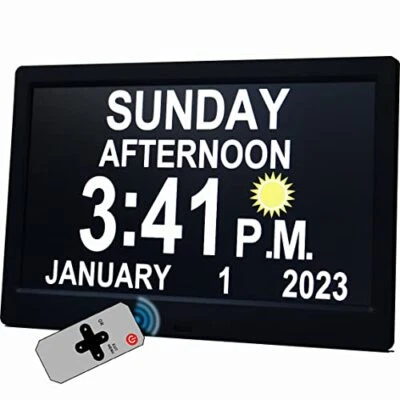 【Upgraded】 11.5" Large Digtal Clock with Day and Date for Seniors, 11.5" Black - Image 1 of 4