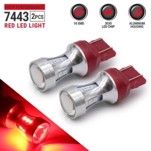 Syneticusa 7443 LED Rear Tail Brake Stop Parking Light Bulbs Red Bulbs 7440 7444 - Bild 1 von 5
