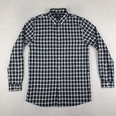 Camisa Vineyard Vines Ballena Niños XL (18) Negro Gris Vestido a Cuadros Abotonada Foto 1 de 4