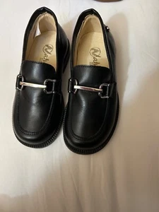 naturino boys leather black shoes size 24 uk 7 new without box - Picture 1 of 7