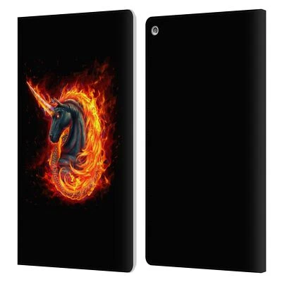 OFFICIAL CHRISTOS KARAPANOS DARK HOURS LEATHER BOOK WALLET CASE FOR AMAZON FIRE - Image 1 of 4